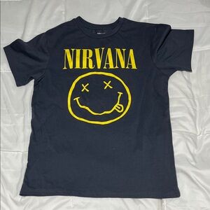 NIRVANA Kids Tee - Gray with Yellow Graphic
